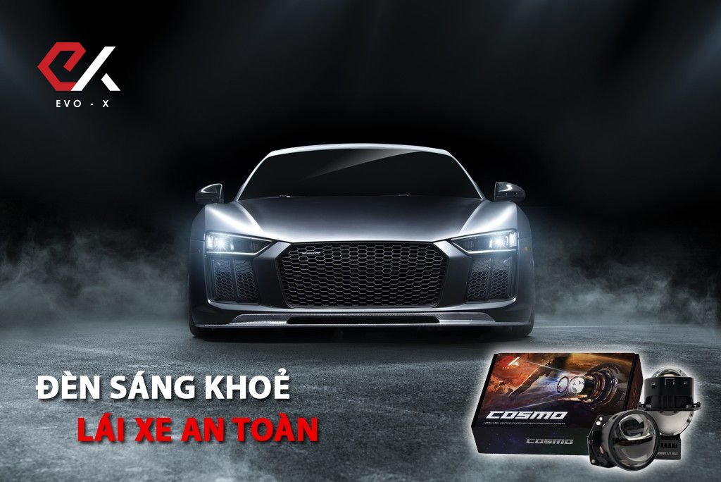 Đèn Evo-x nâng cấp ánh sáng cho xe hơi