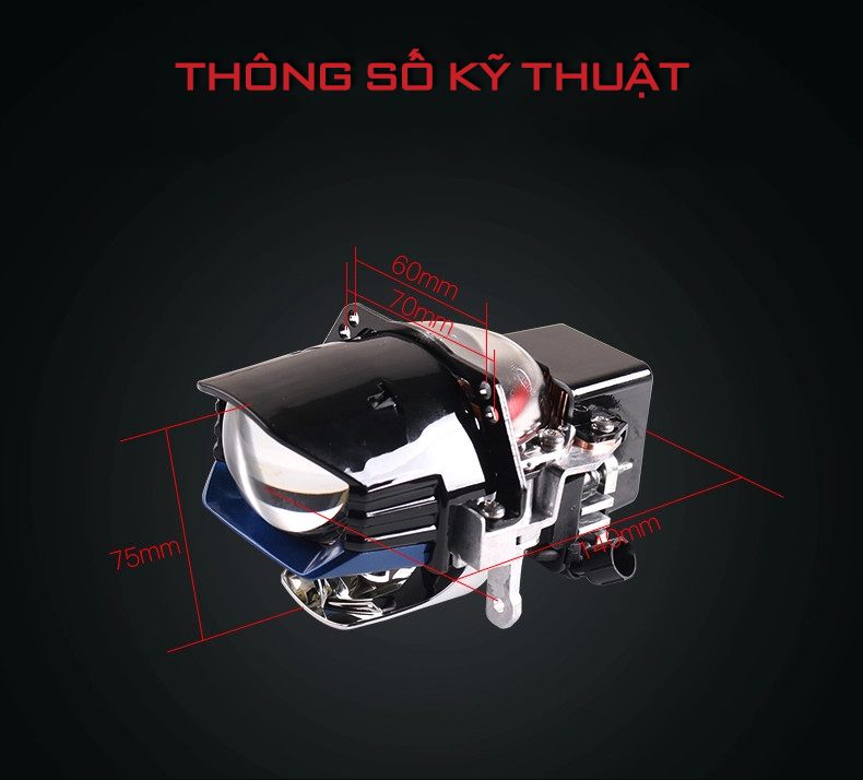 Thông số đèn led laser tăng sáng Malin